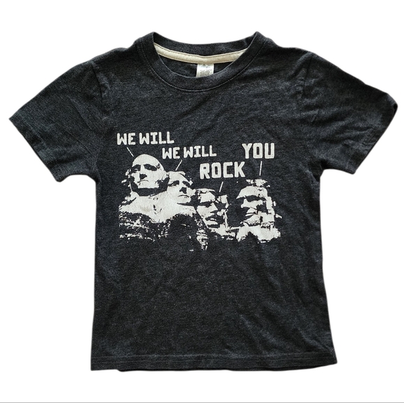 instant message Other - Boys "We Will Rock You" Mount Rushmore T-Shirt - Size 4T